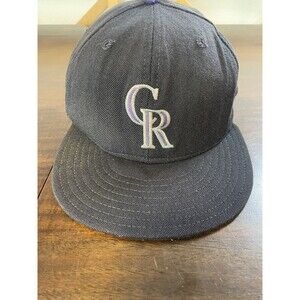 VINTAGE Colorado Rockies Hat Cap 6 3/4 New Era Diamond Collection Mens Wool USA